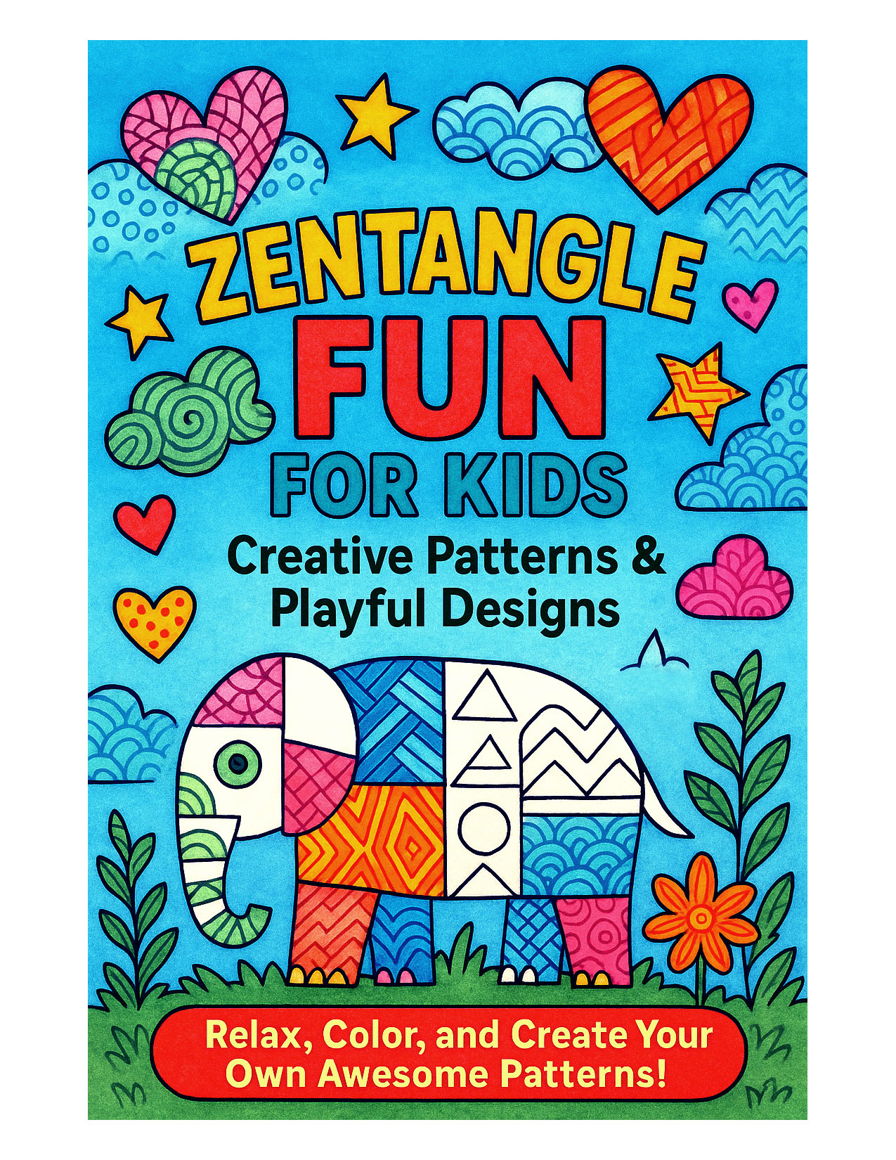 00 Zentangle Fun For Kids Coloring Book Cover