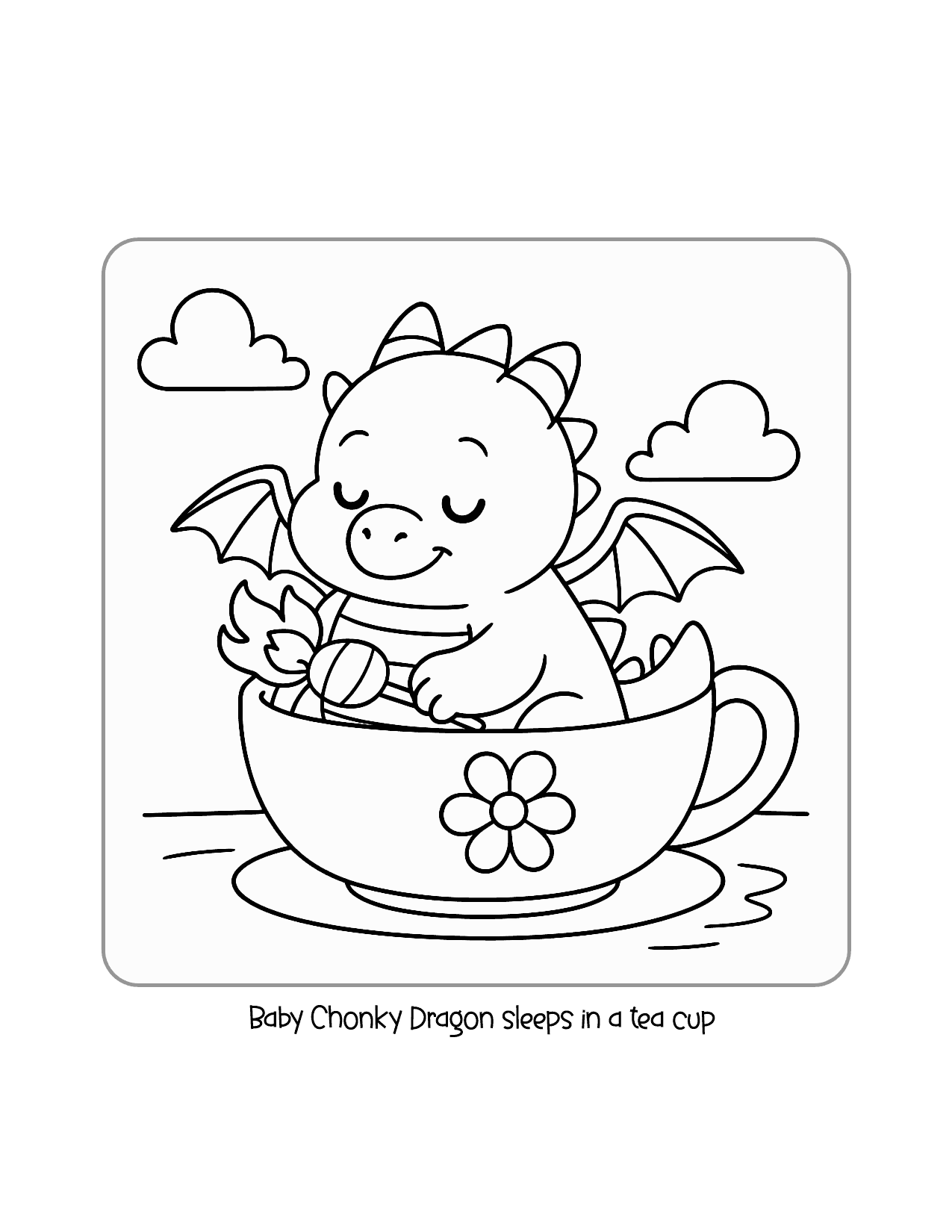 02 Baby Chonky Dragon Sleeps In A Tea Cup