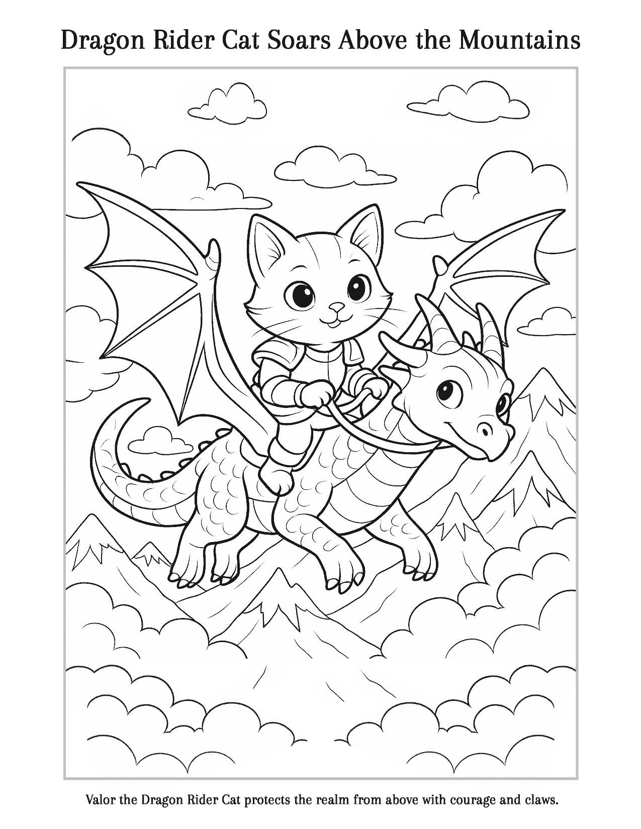 03 Dragon Rider Cat Soars Above The Mountains