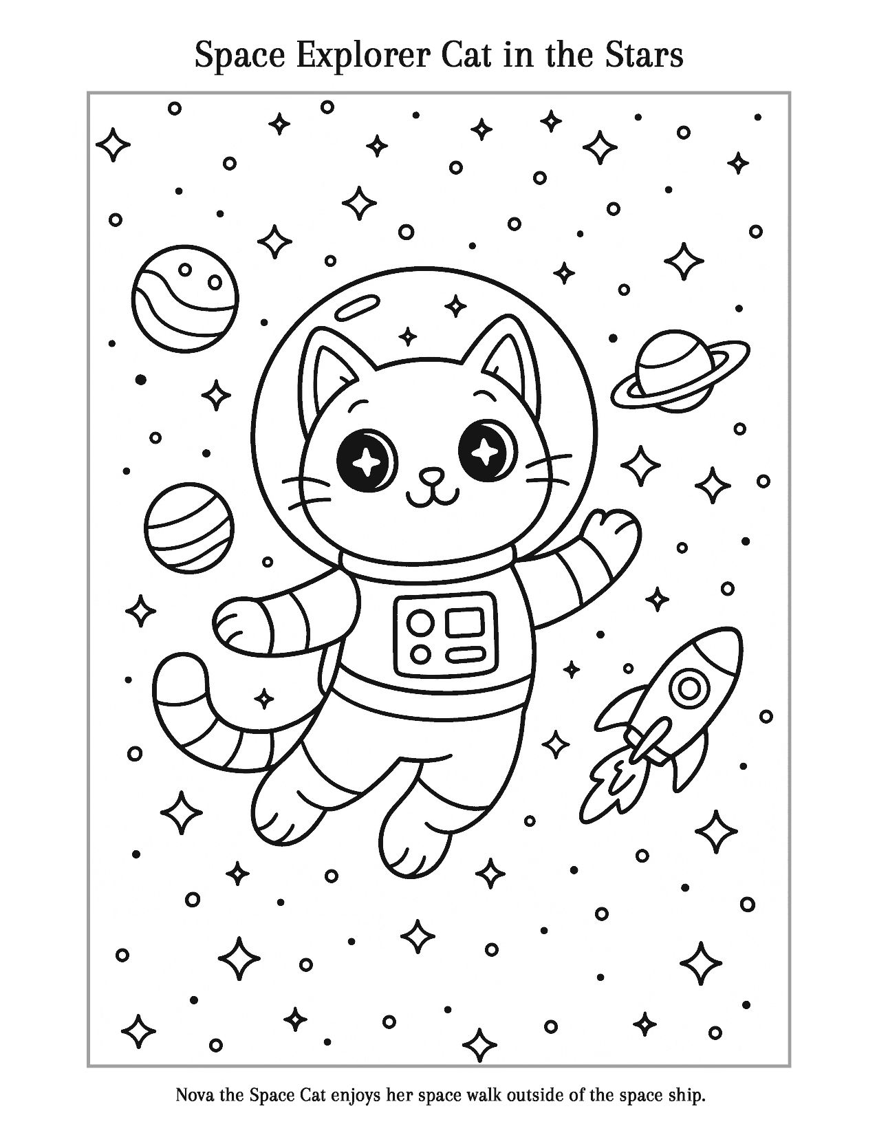 06 Space Explorer Cat In The Stars