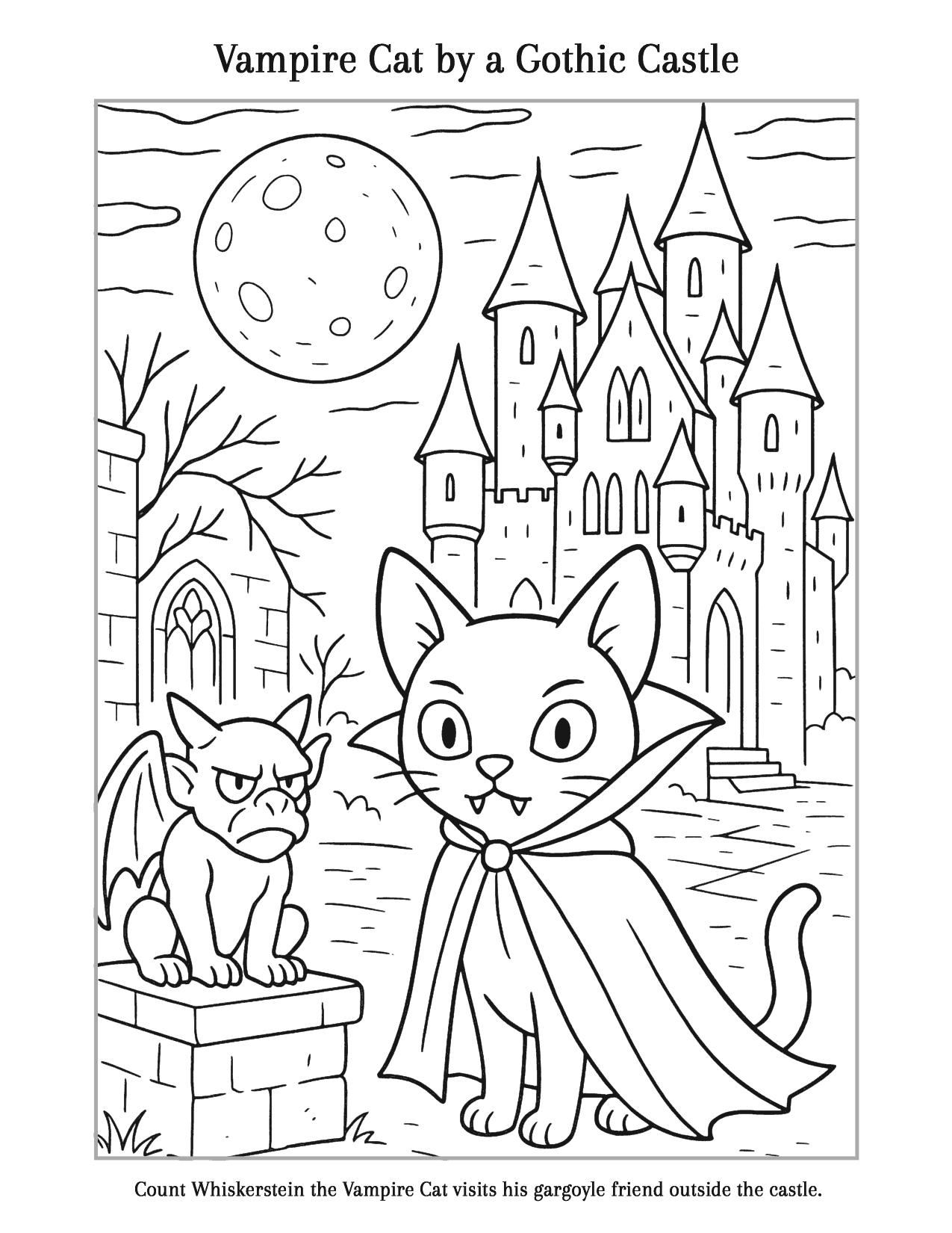 07 Vampire Cat By A Gothic Castle