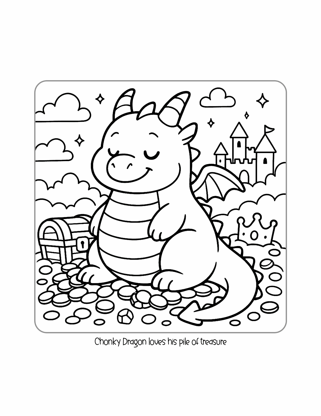 12 Chonky Dragon Loves His Pile Of Treasure