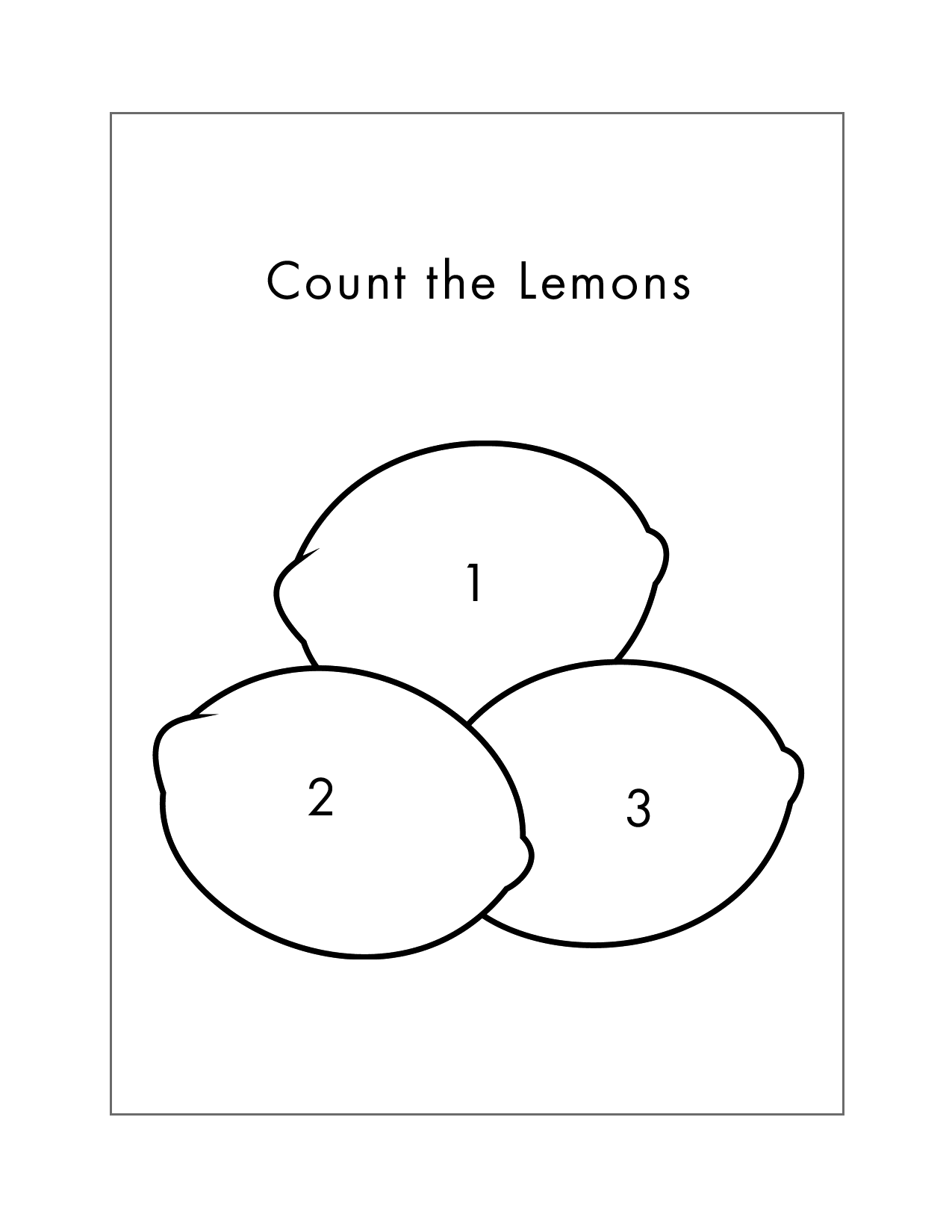 3 Lemons Counting And Coloring Sheet