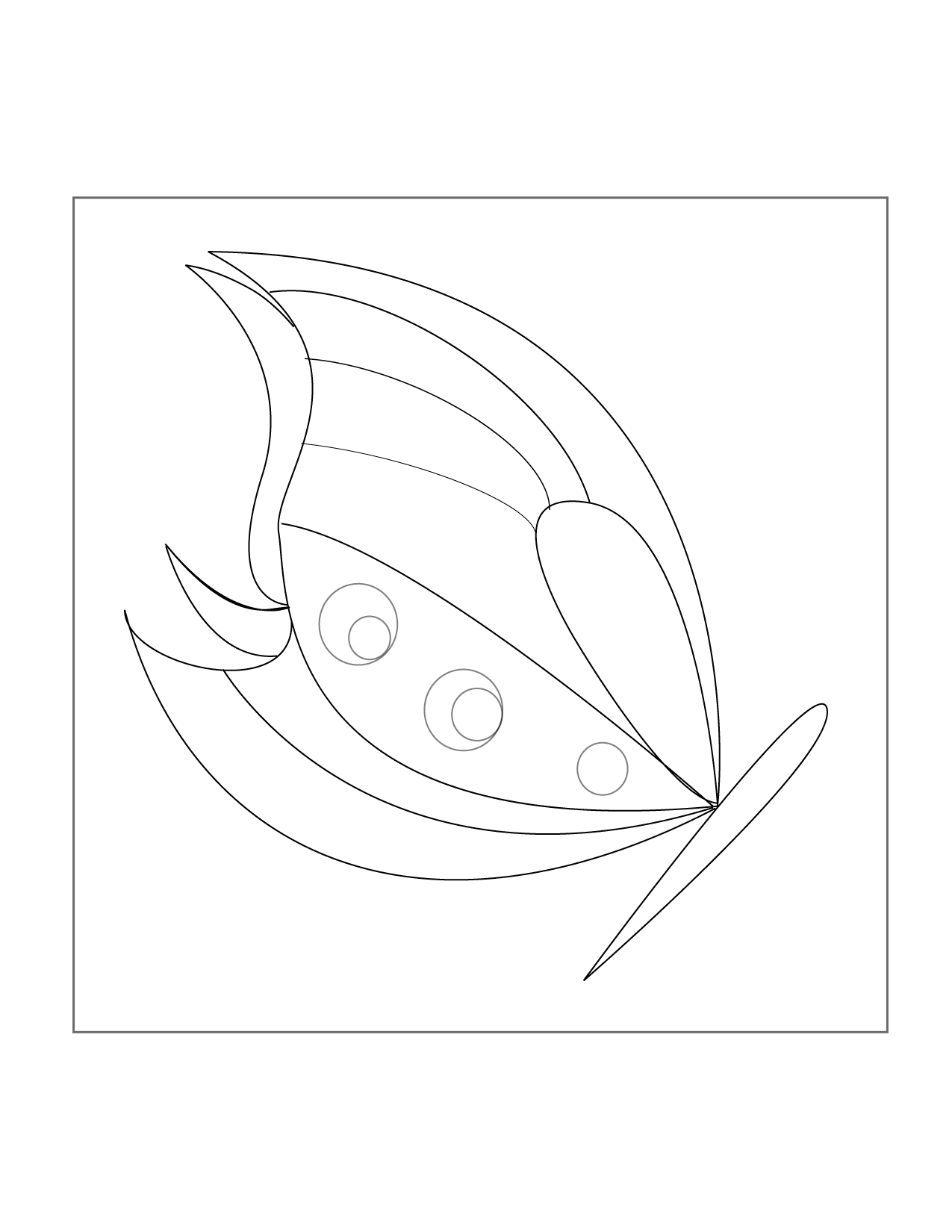 Abstract Buttefly Coloring Page