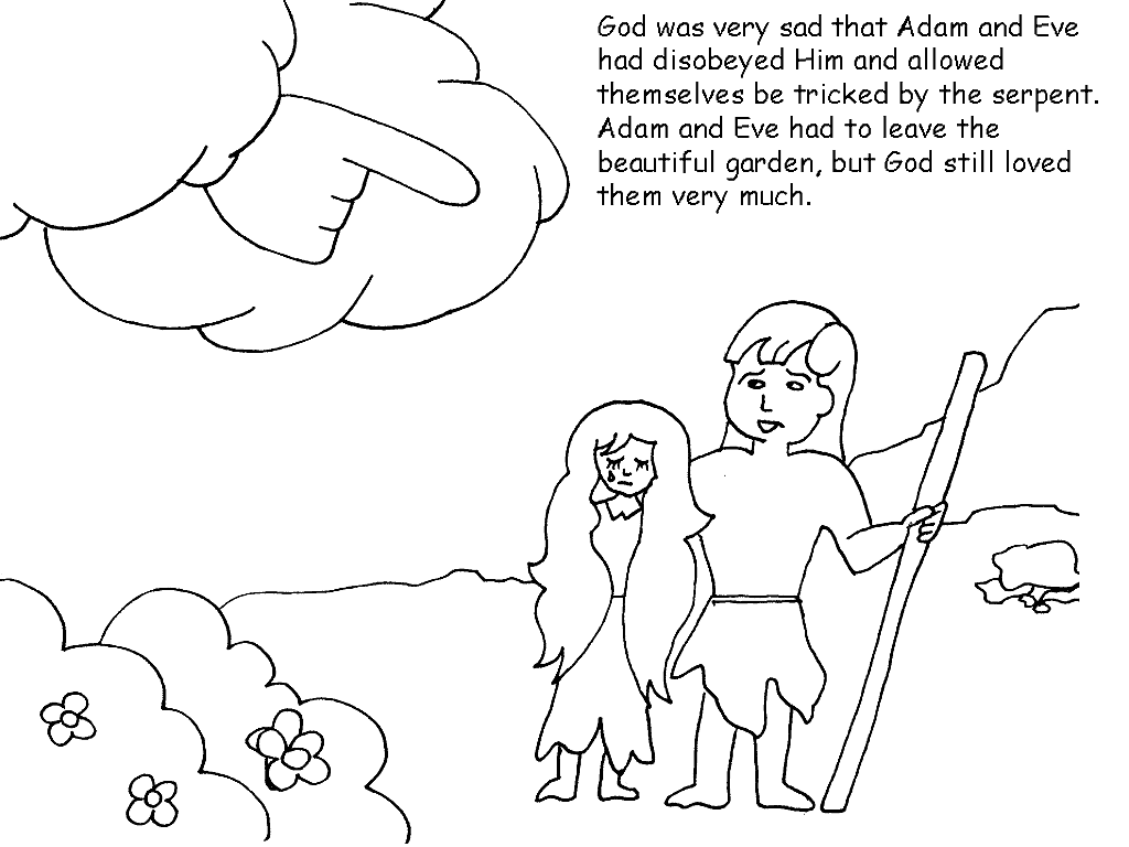 Adam and Eve - God Was Sad Printable Sheet