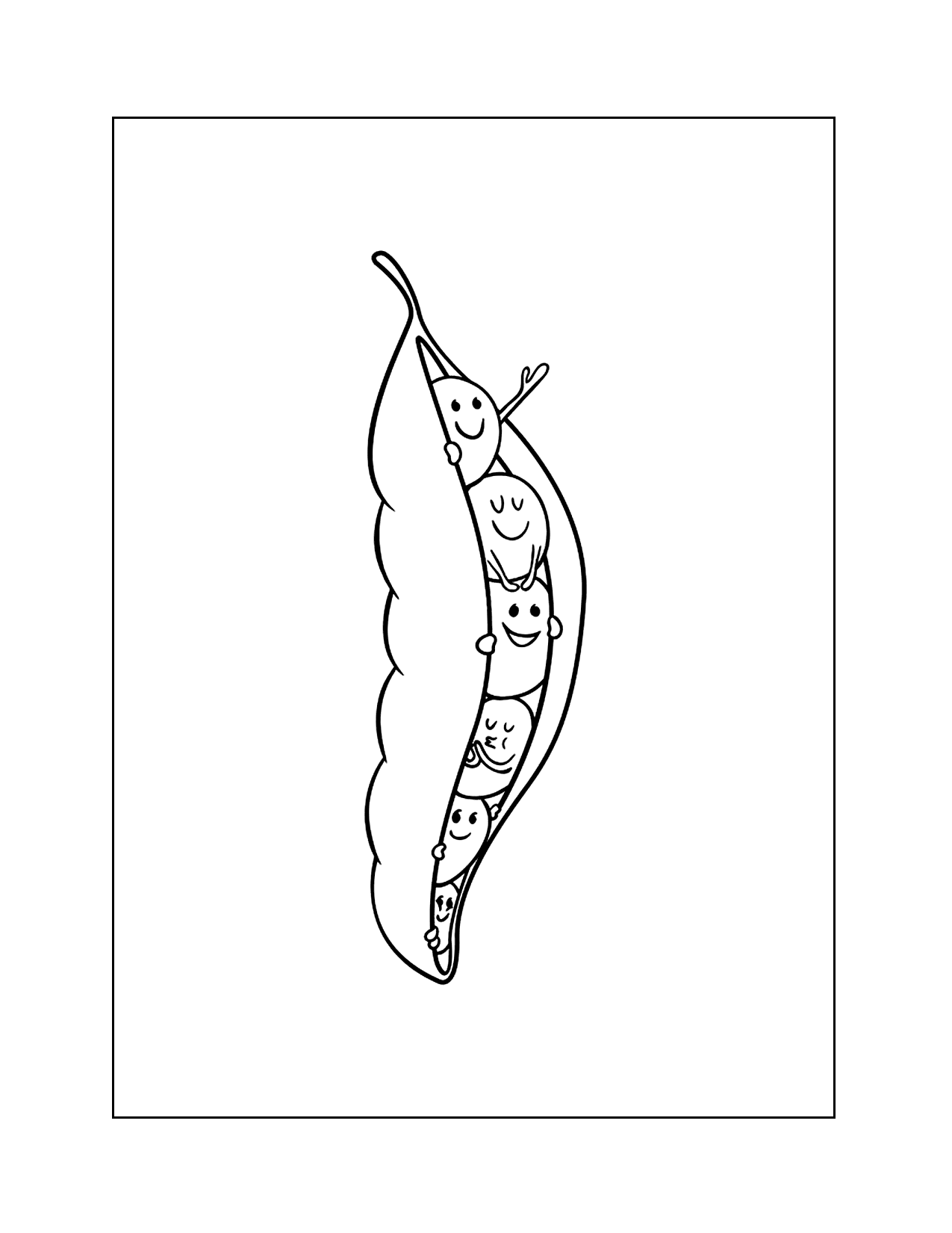 Adorable Peas In A Pod Coloring Page