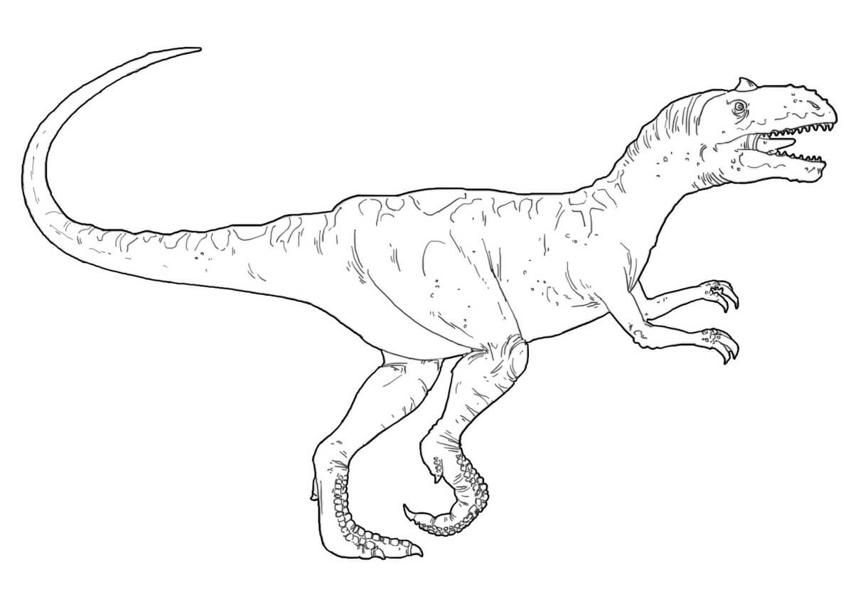 Allosaurus Dinosaur Coloring Page