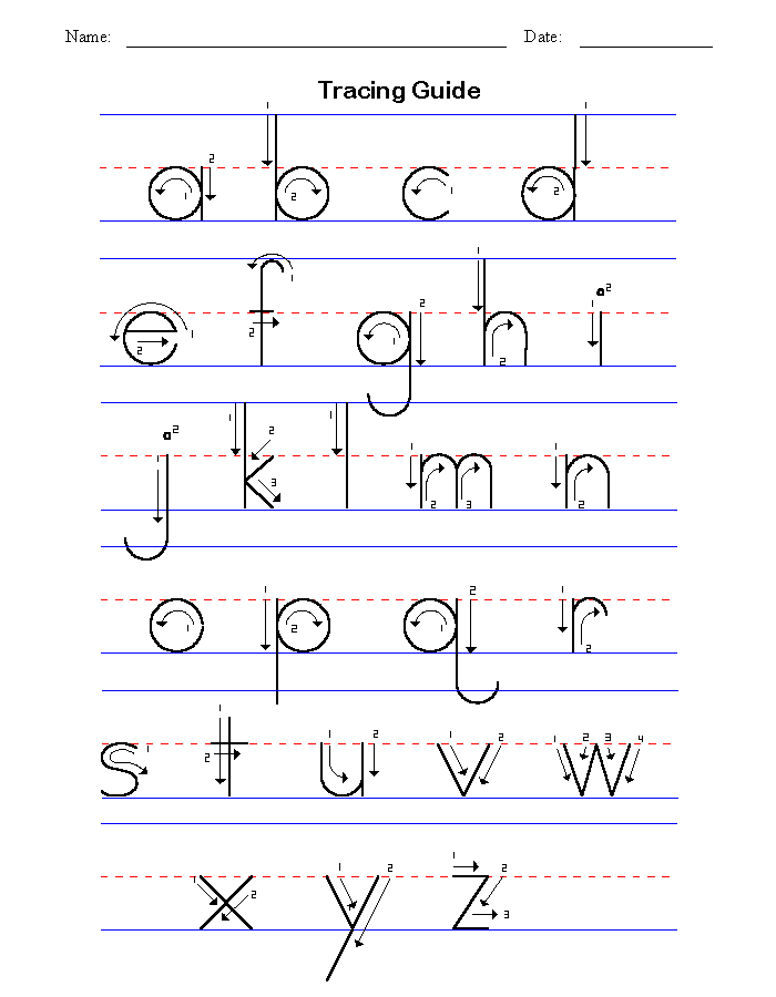 Alphabet Tracing Guide For Preschool