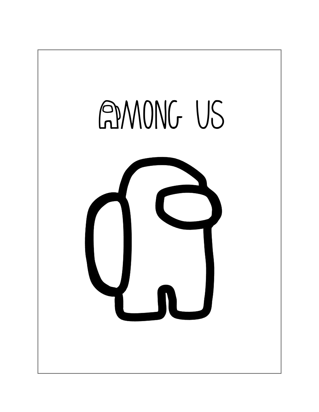 Among Us Coloring Page
