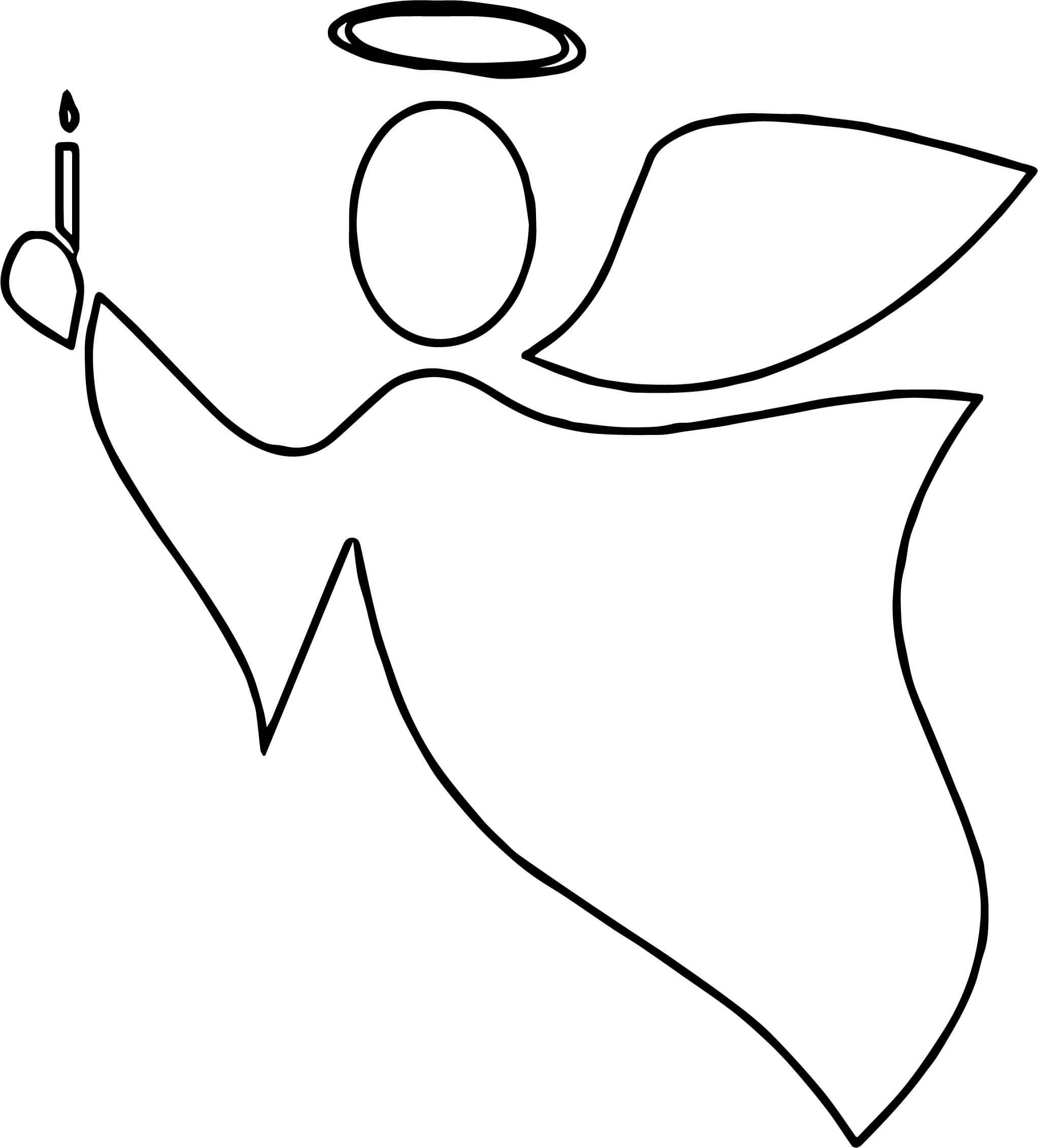 Angel Abstract Coloring Page