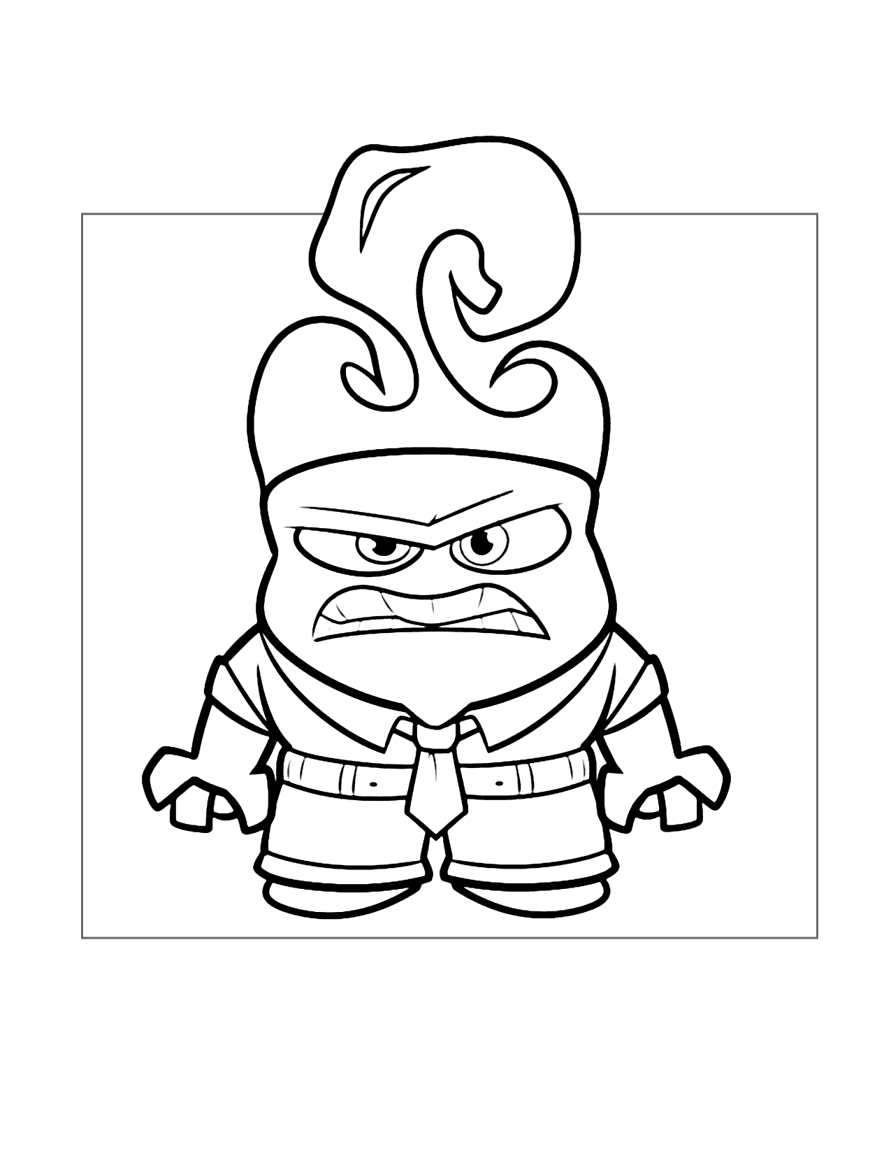 Anger Inside Out Coloring Page