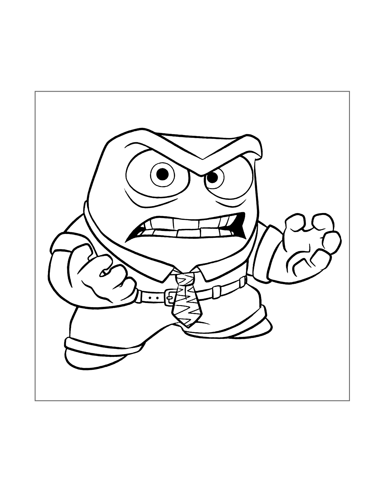 Anger Inside Out Coloring Page