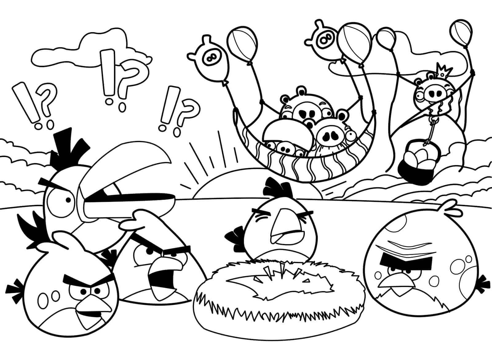 Angry Birds Coloring Pages Fun