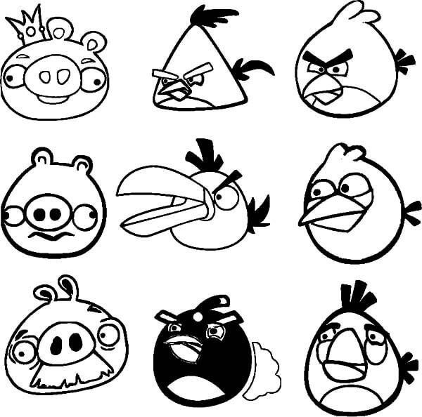 Angry Birds Coloring Pages Coloring Rocks