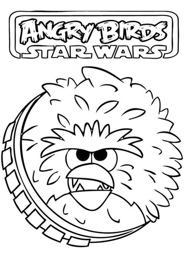 Angry Birds Star Wars Coloring Pages - Chewbacca