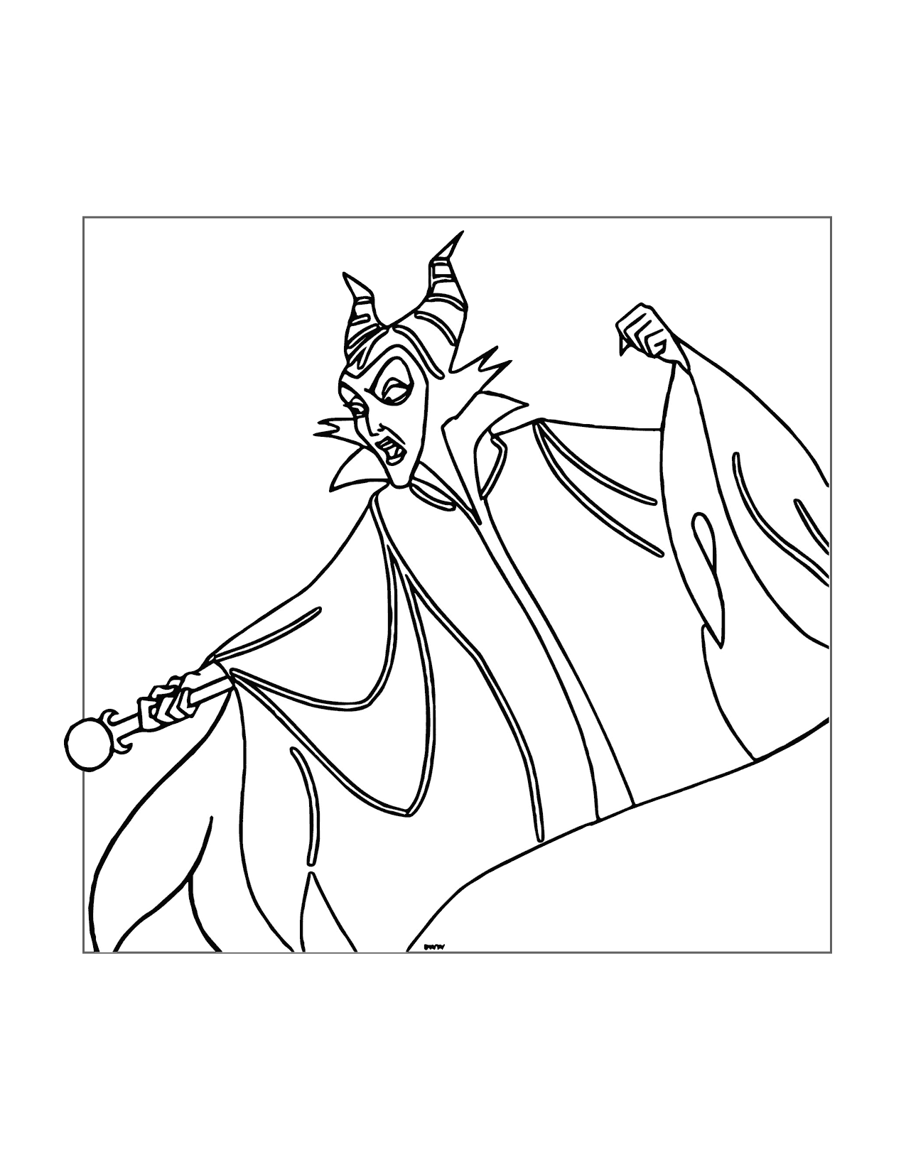 Angry Maleficent Coloring Page