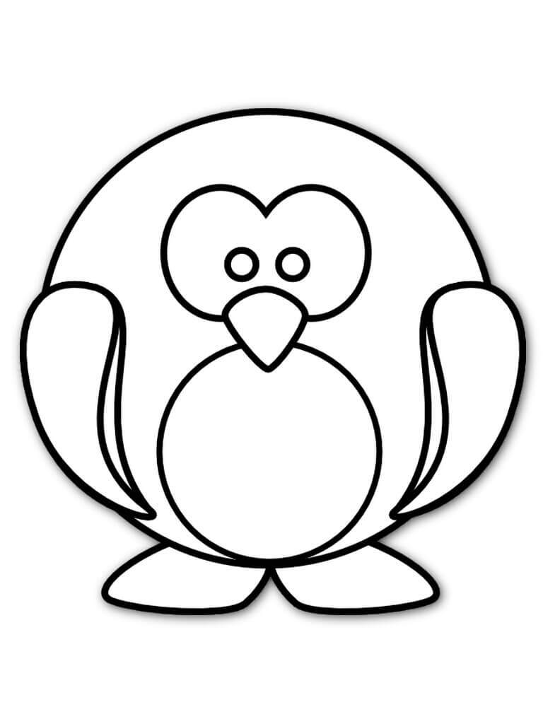 Angery Penguin Coloring Pages