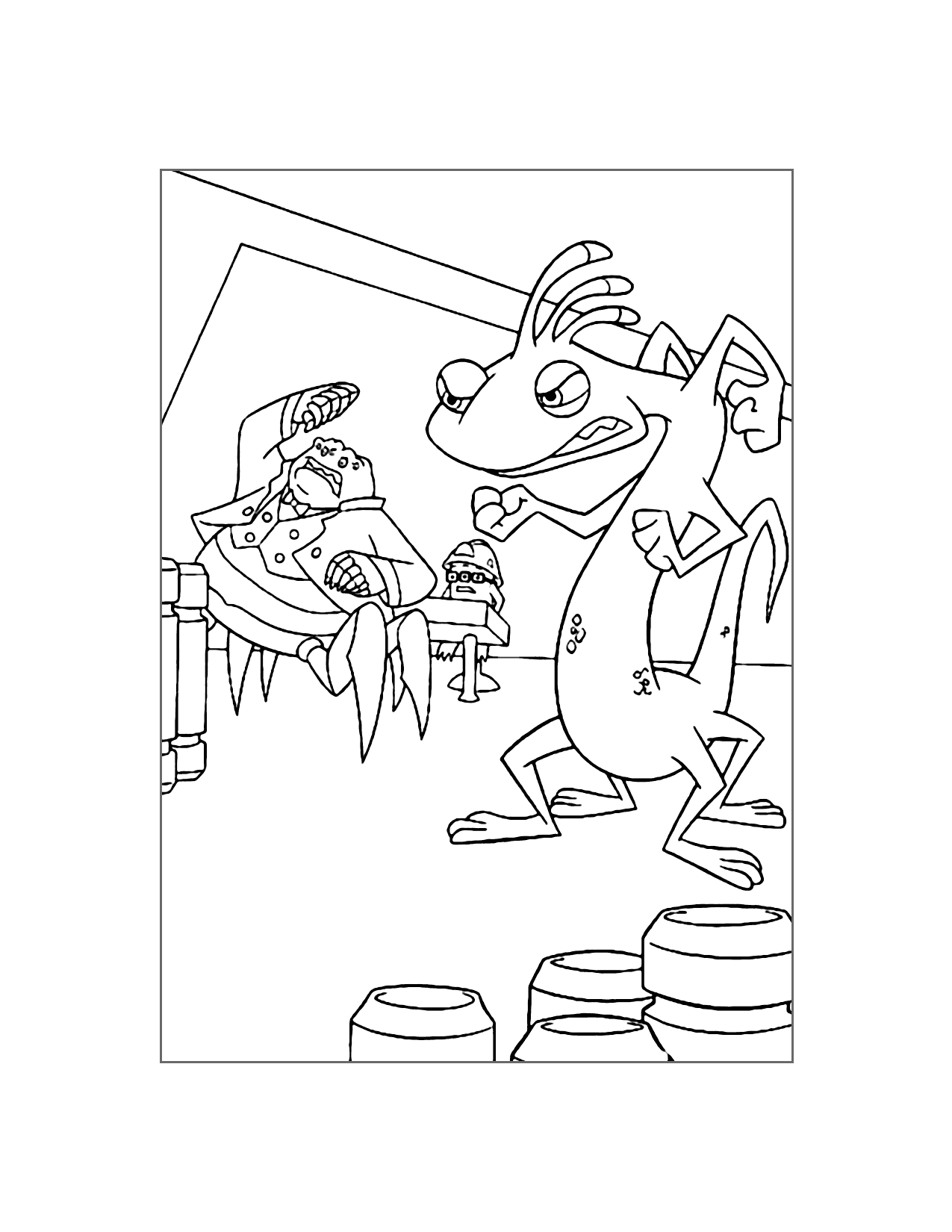 Angry Randall Monsters Inc Coloring Page