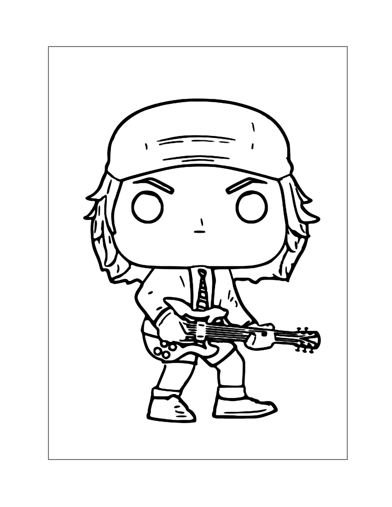 Angus Young Acdc Funko Pop Coloring Page
