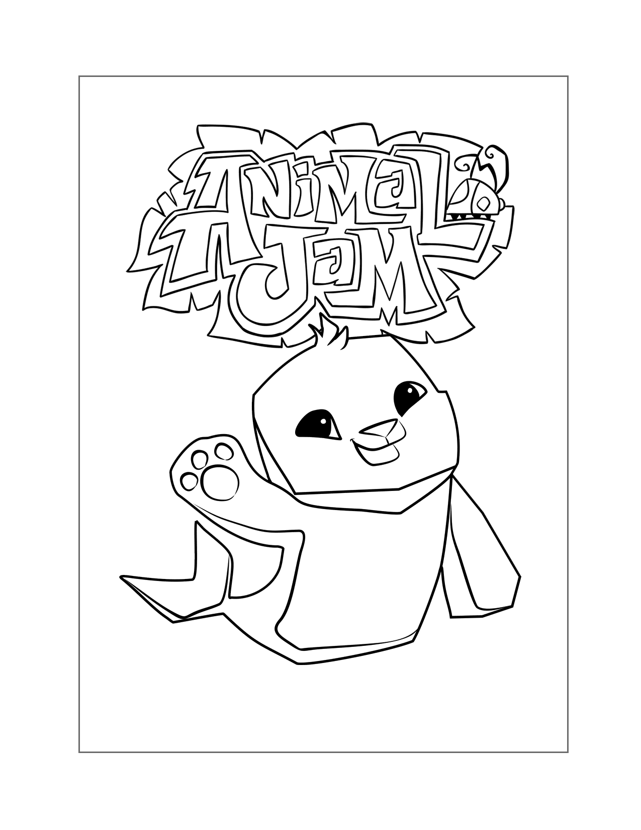 Animal Jam Seal Coloring Page