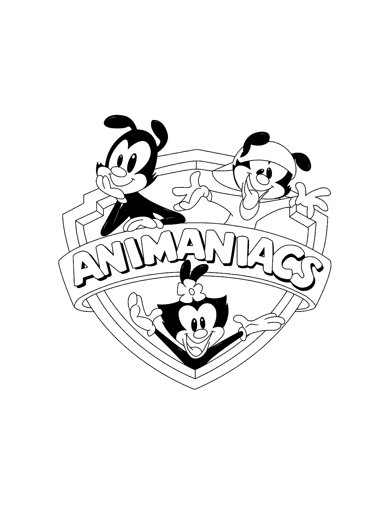 Animaniac In Logo Coloring Page