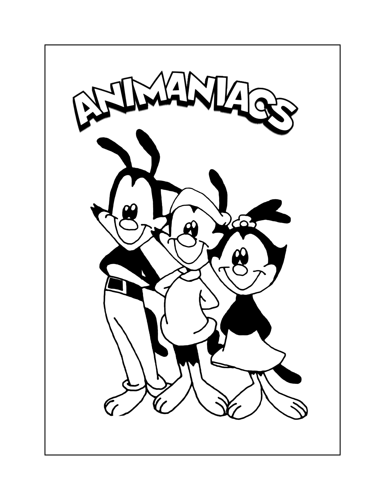 Animaniacs Yakko Wakko Dot Coloring Page
