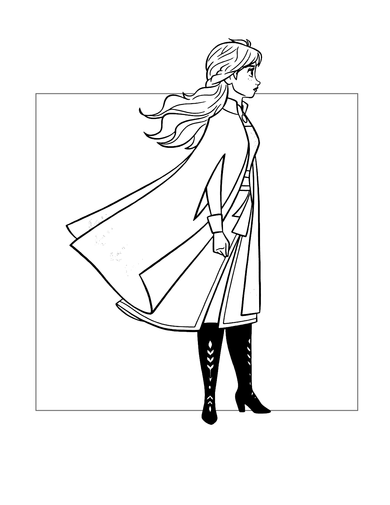 Anna Standing Coloring Page