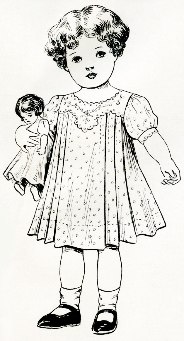 Antique Doll Coloring Pages