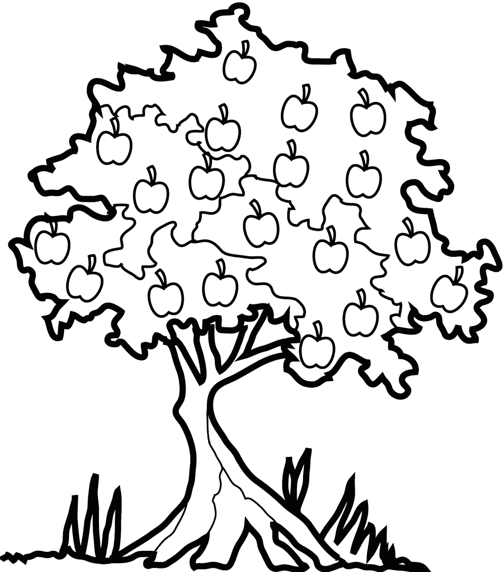 Apple Tree Printable Coloring Page
