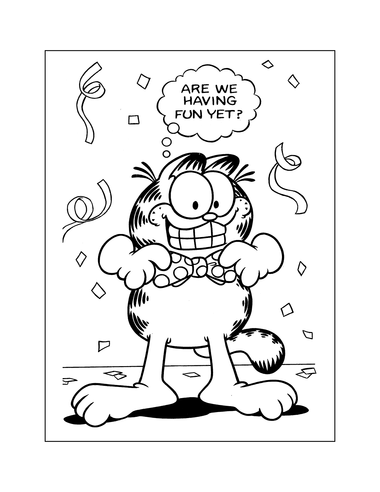 Are We Having Fun Yet Garfield Coloring Pages