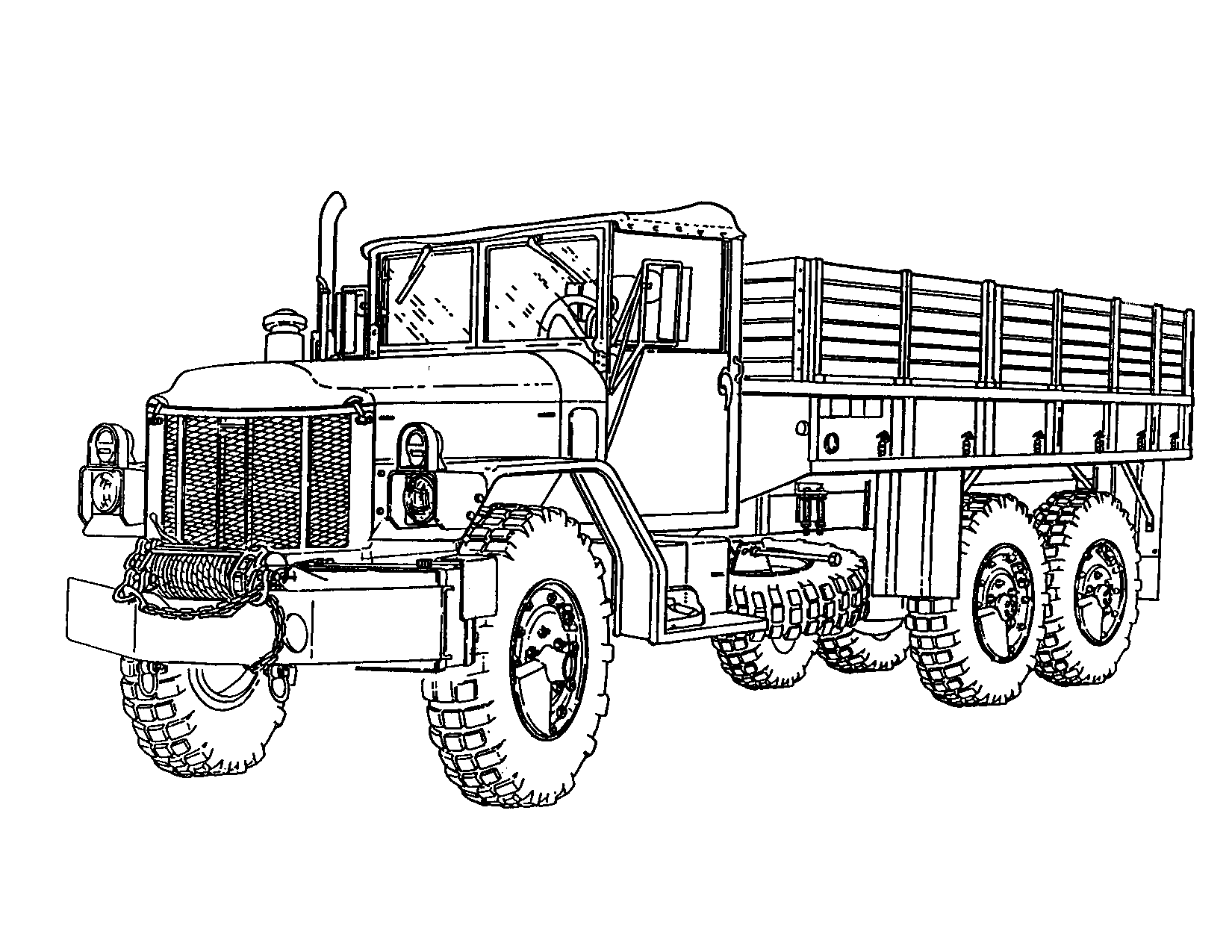 Army Truck Coloring Pages For Boys