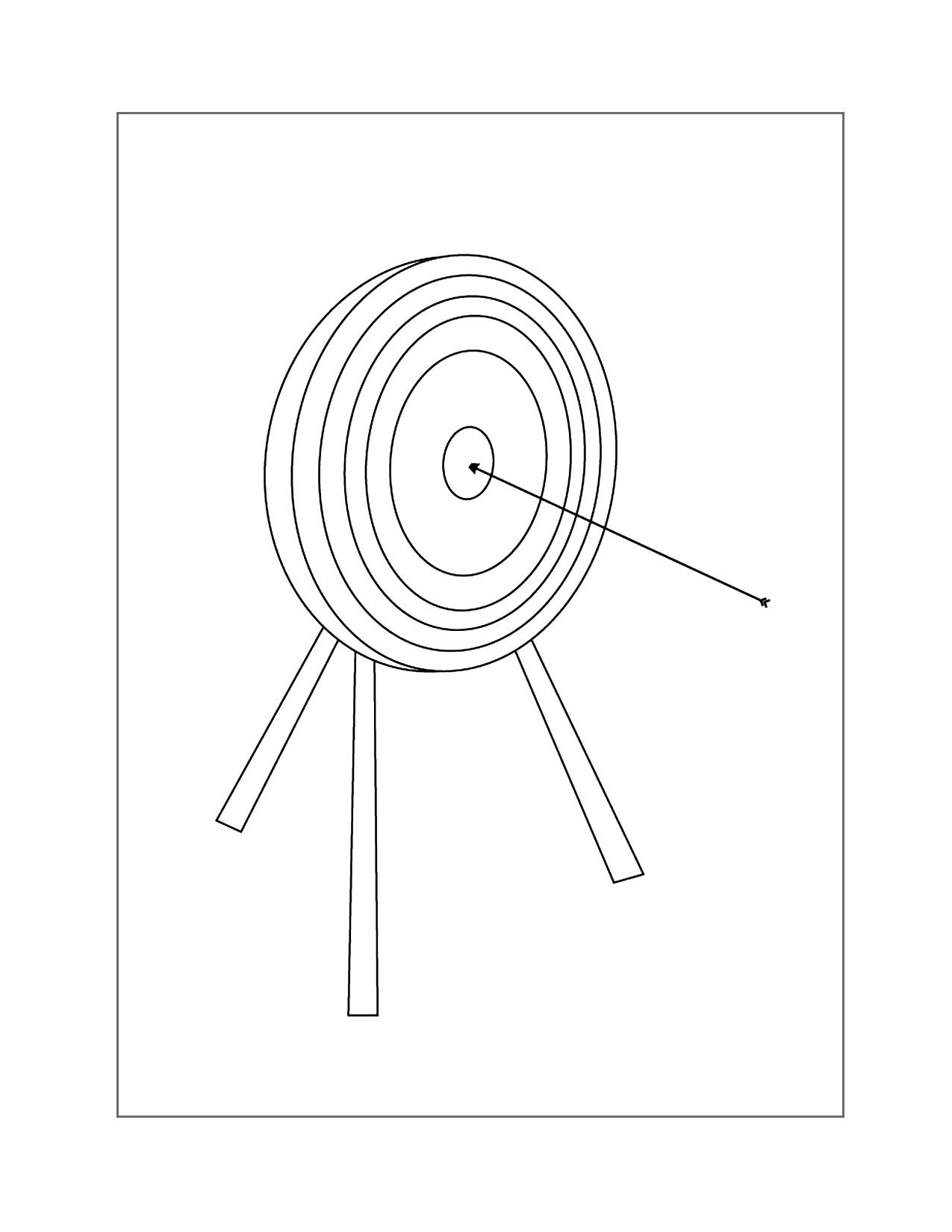 Arrow And Target Coloring Page