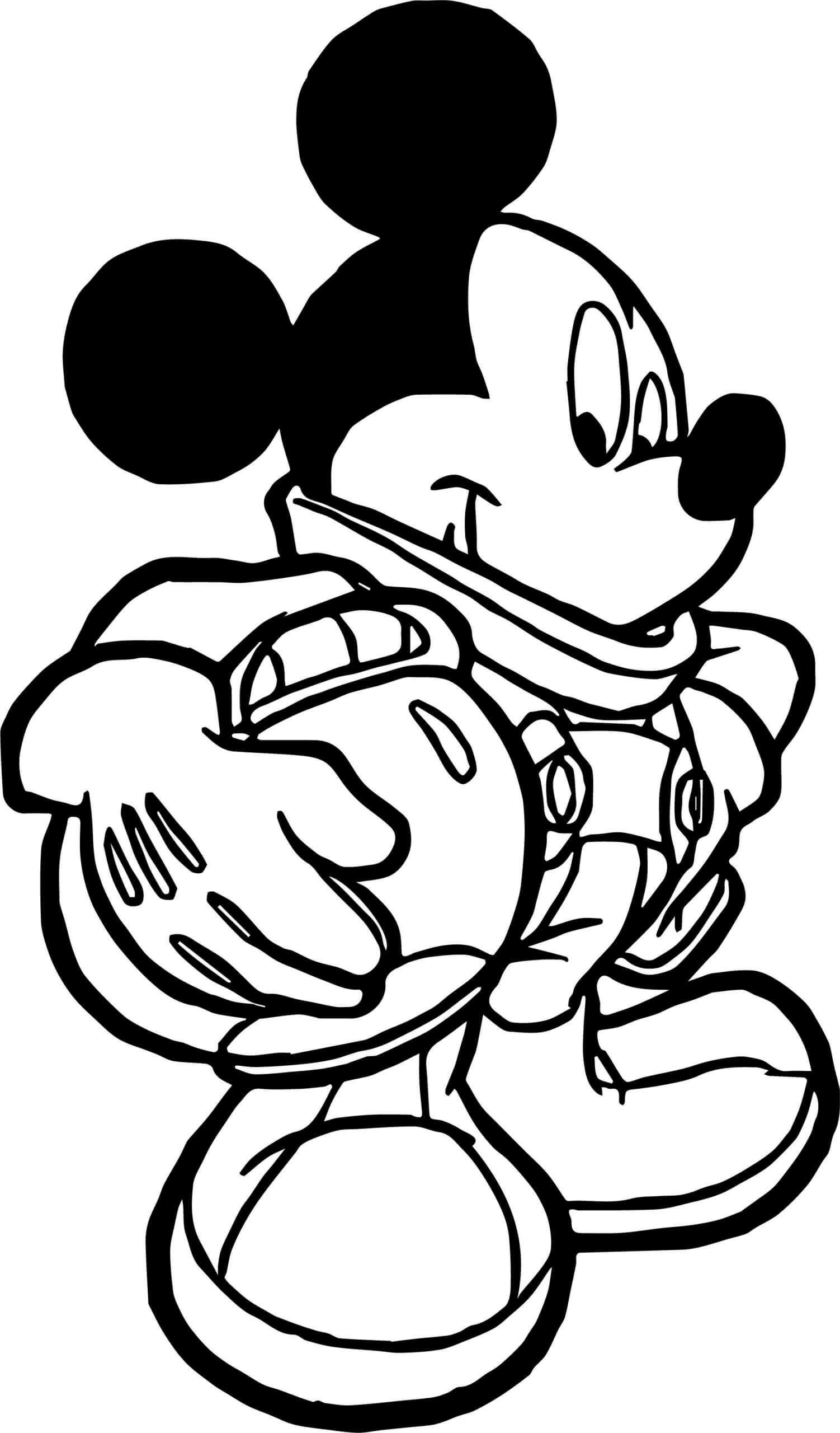 Astronaut Mickey Mouse Coloring Page
