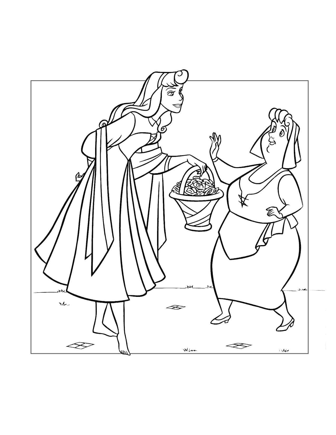 Aurora And Flora Coloring Page