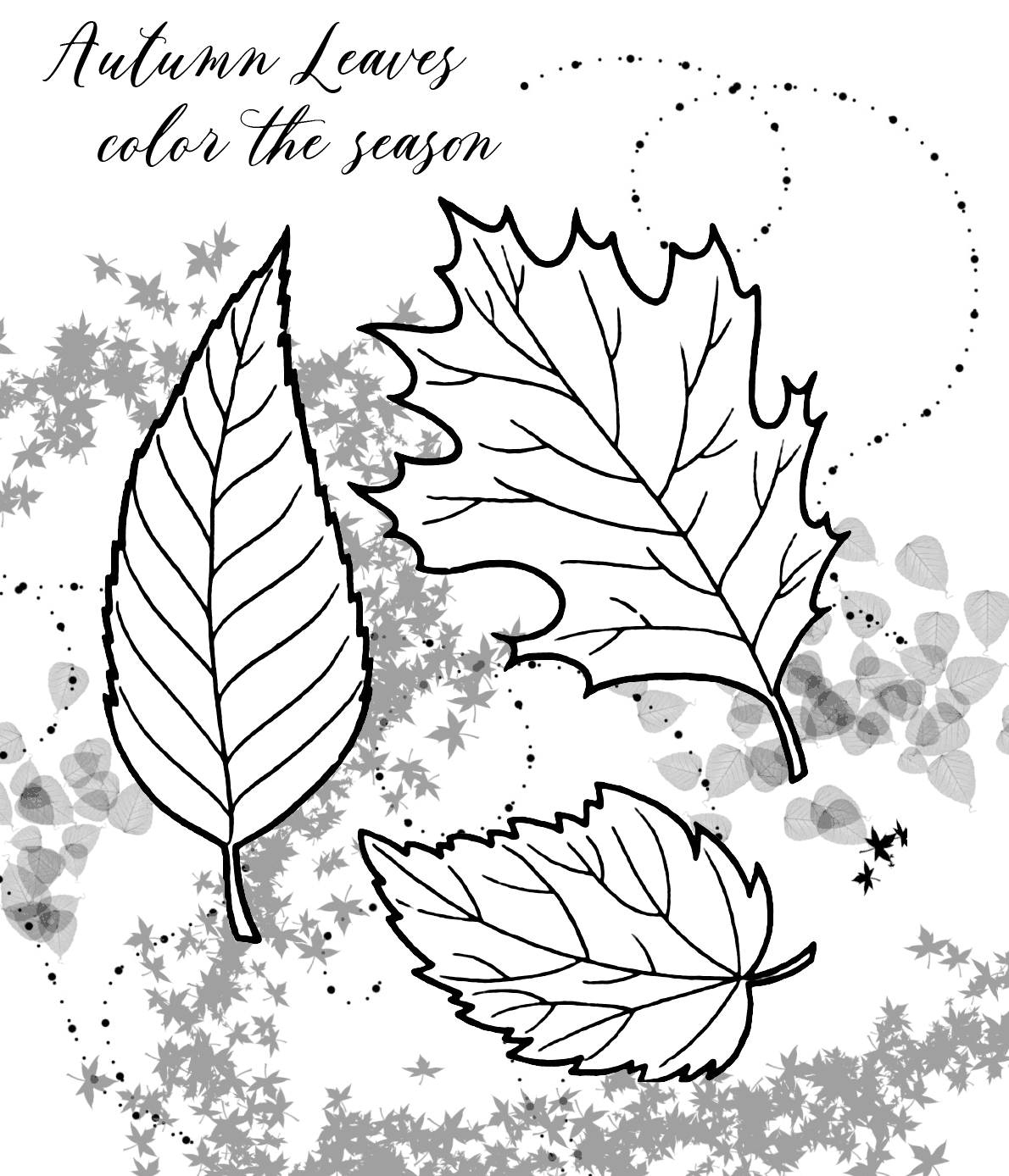 Autumn Leaves Coloring Pages