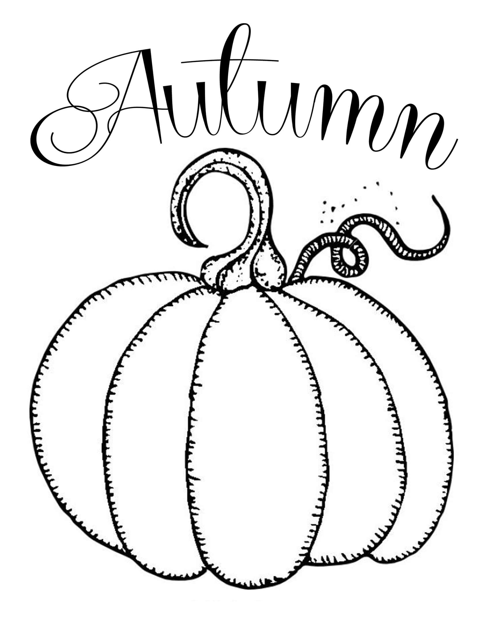 Autumn Pumpkin Coloring Pages