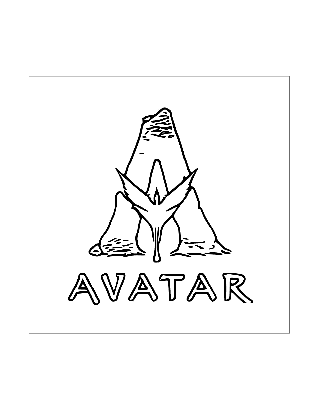 Avatar Movie Logo Coloring Page