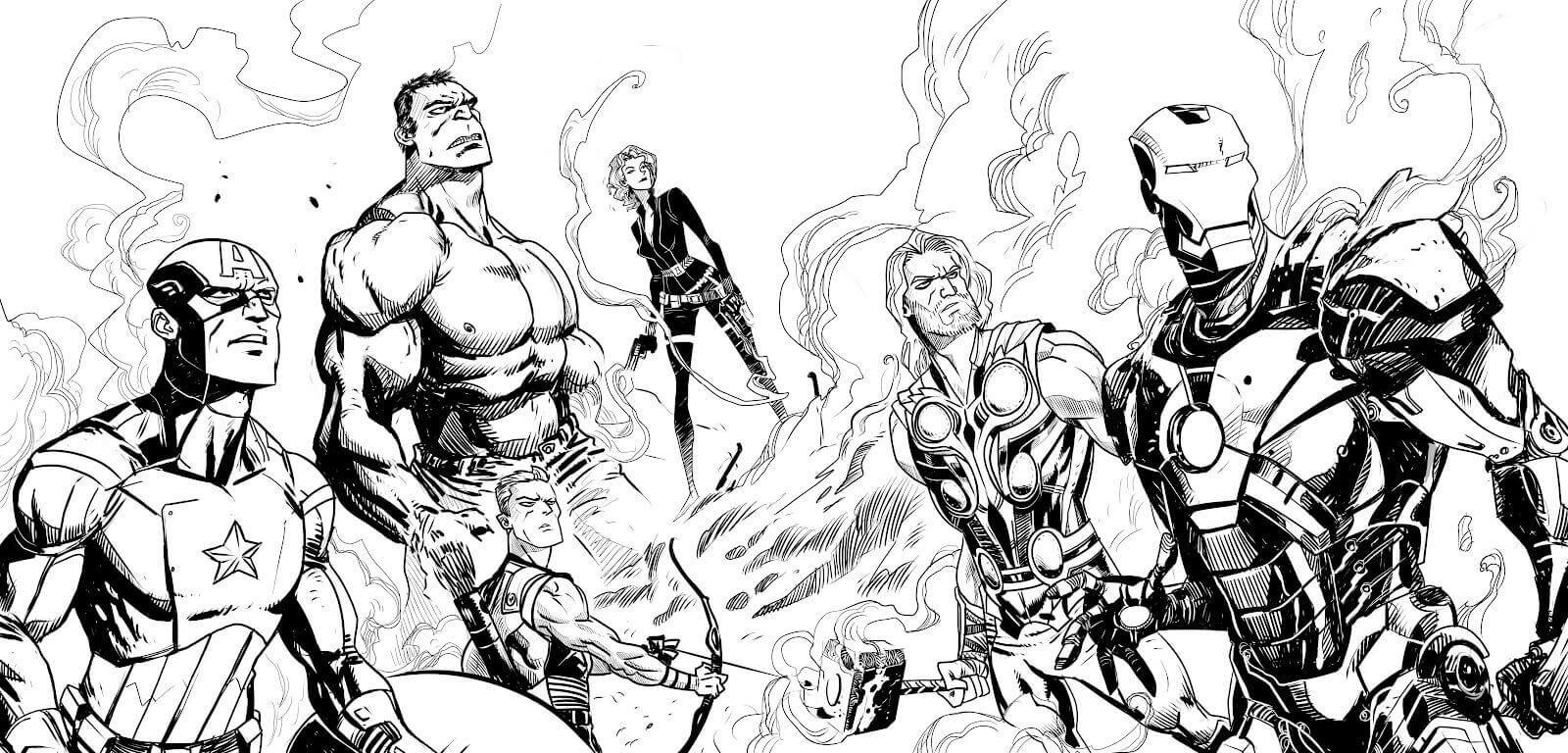 Avengers Art Coloring Pages