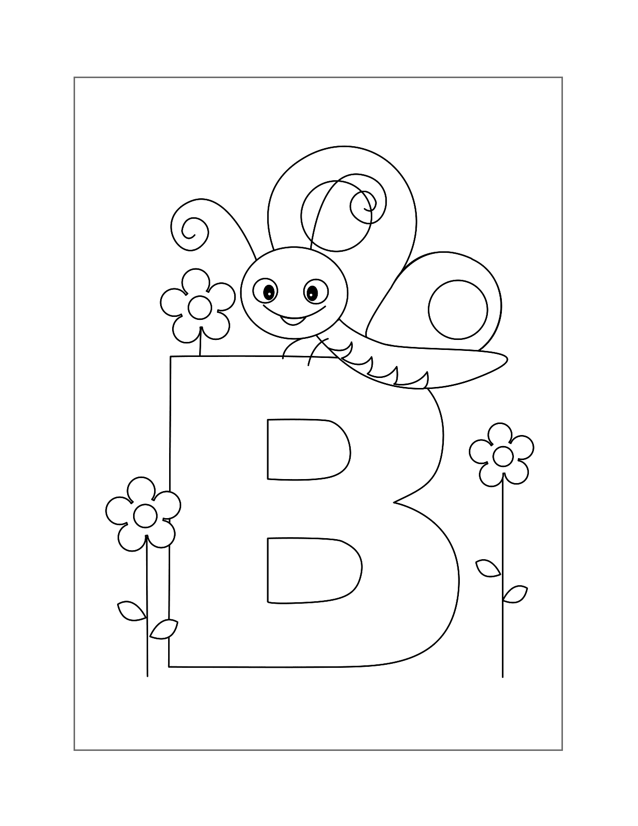 B For Bug Coloring Page