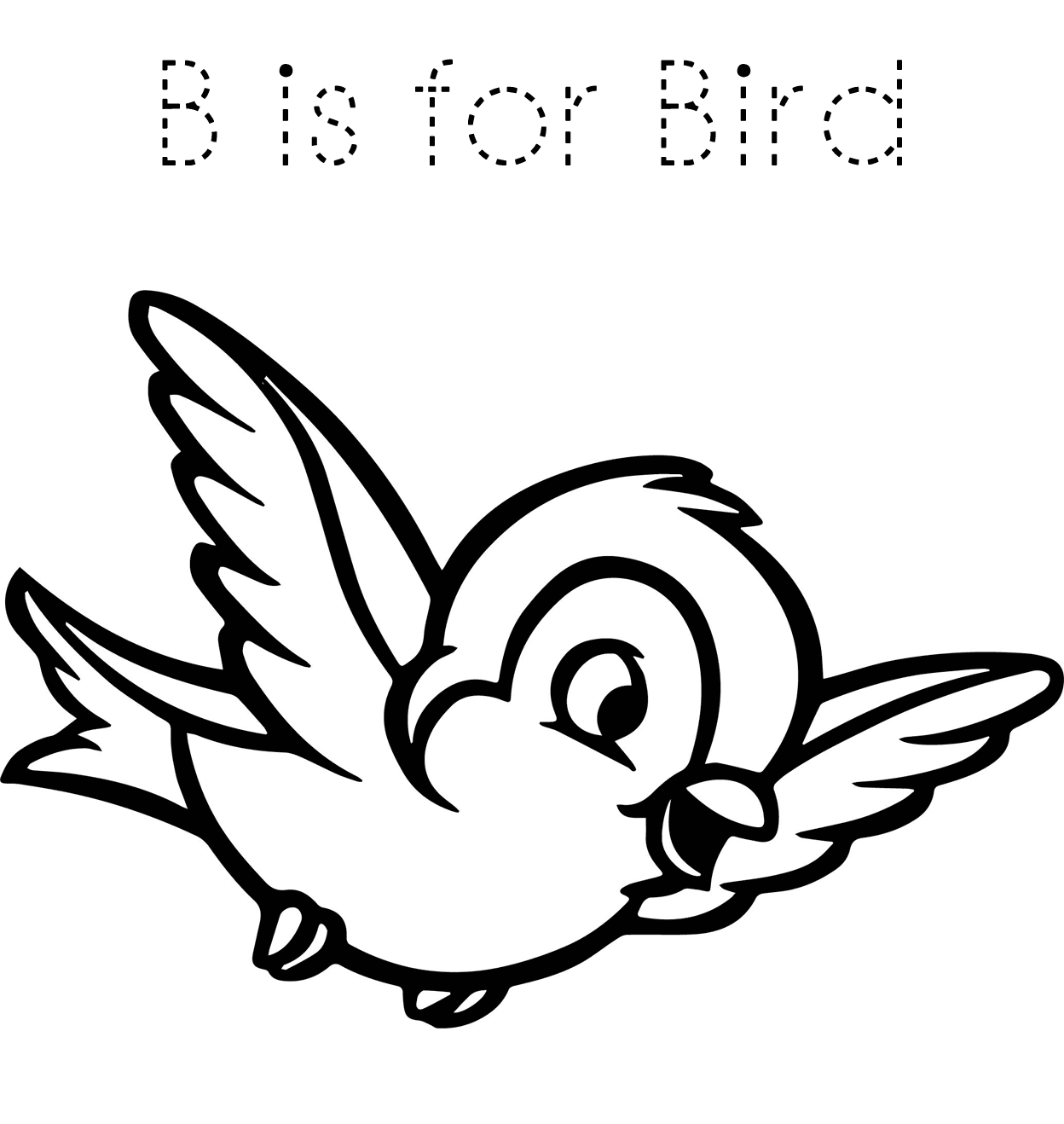 B Is For Bird Coloring Page
