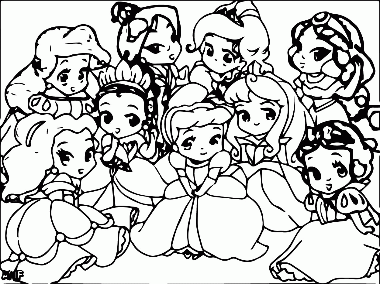 Baby Disney Princess Coloring Pages