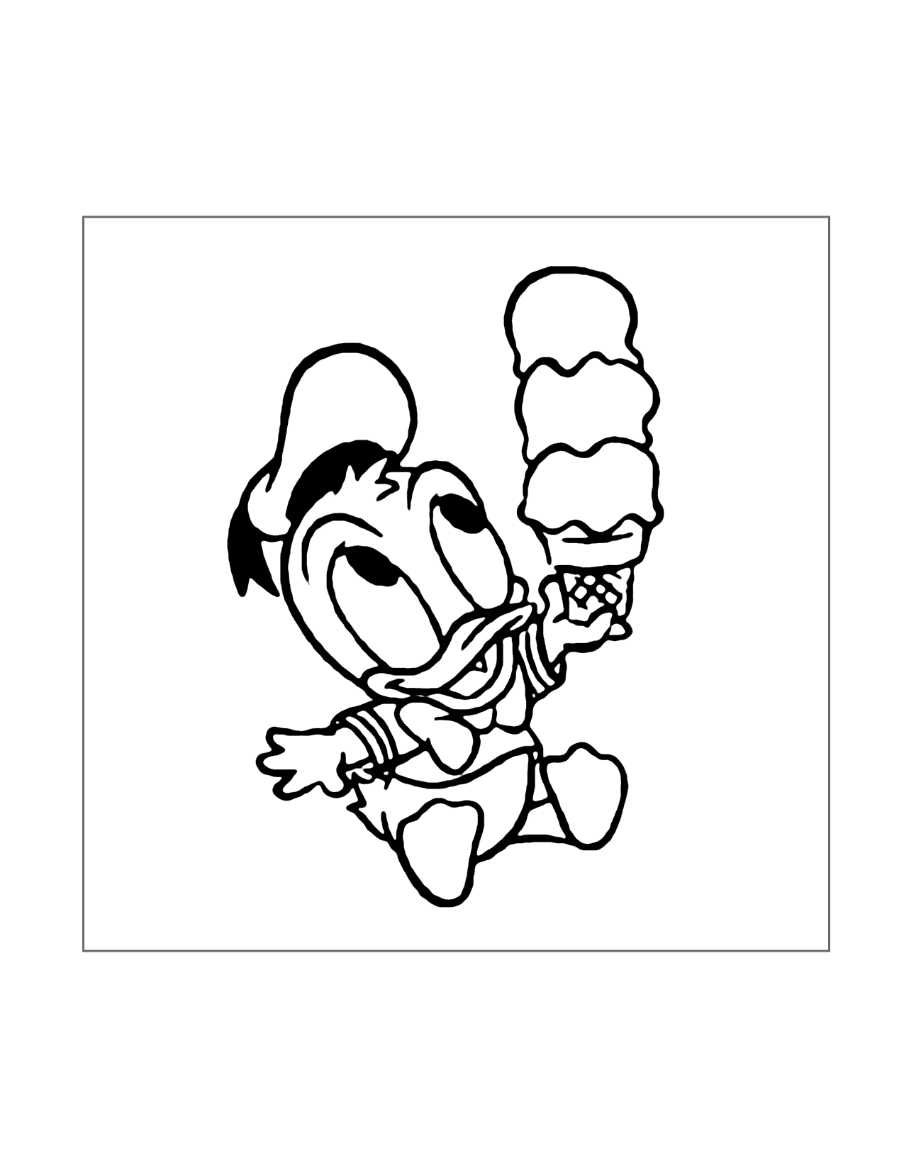 Baby Donald Duck Coloring Page