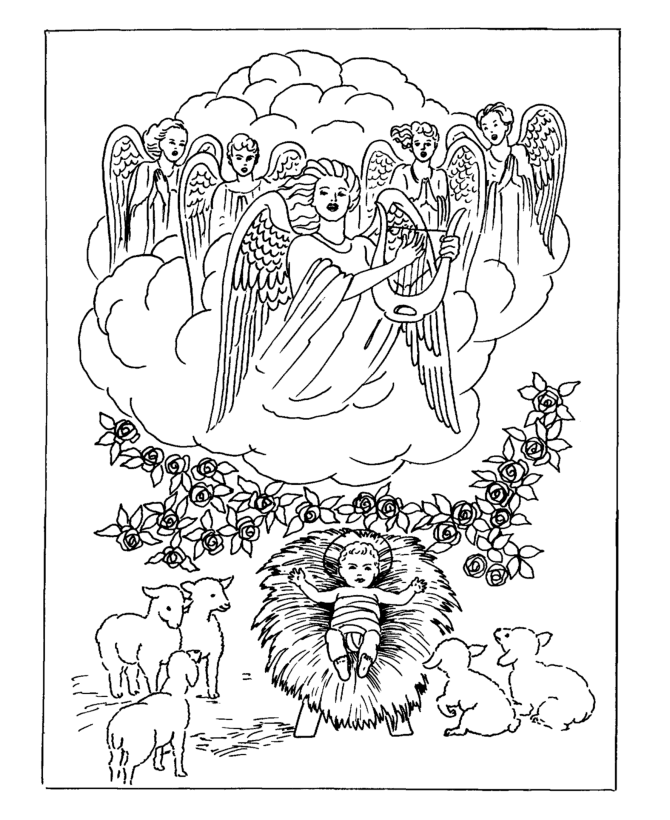 Baby Jesus Christmas Coloring Pages for Adults