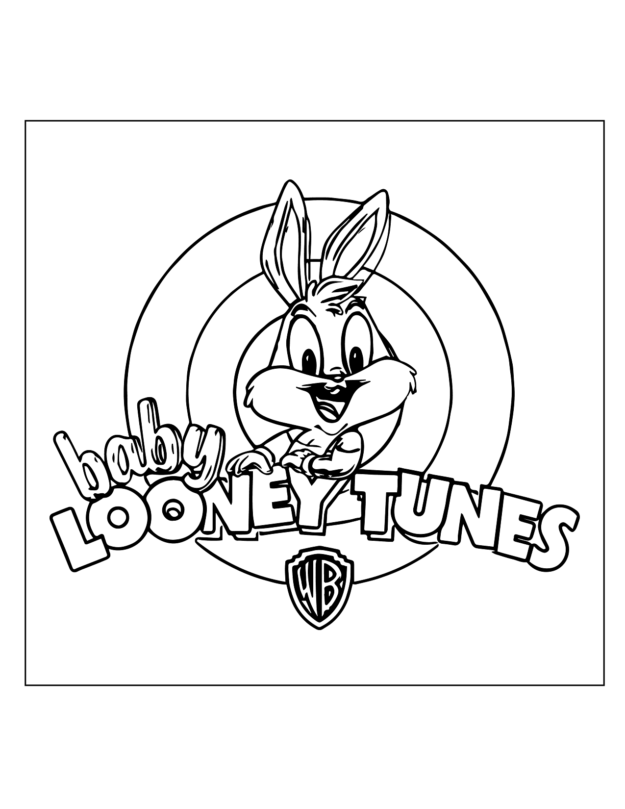 Baby Looney Tunes Logo Coloring Page