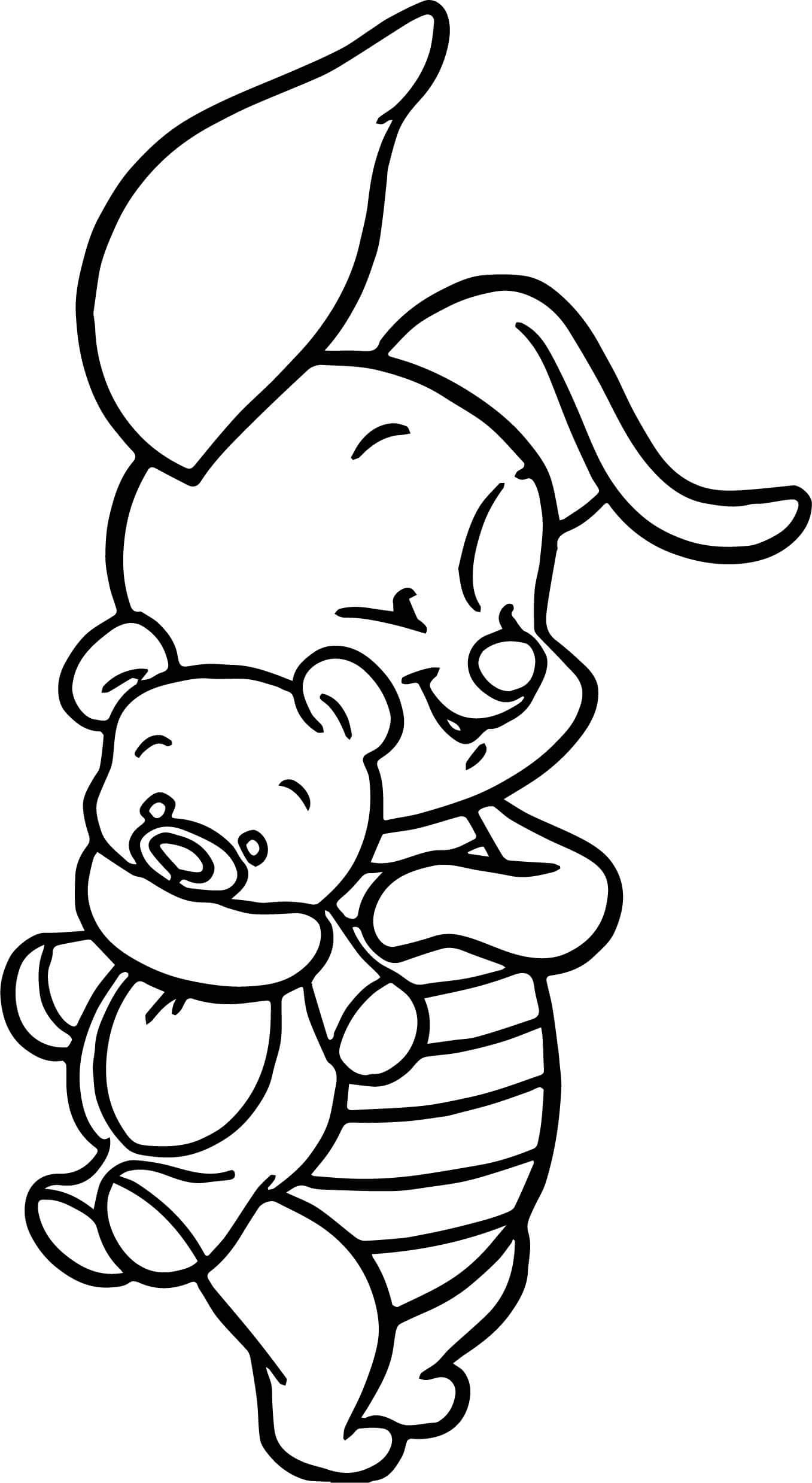 Baby Piglet Coloring Page