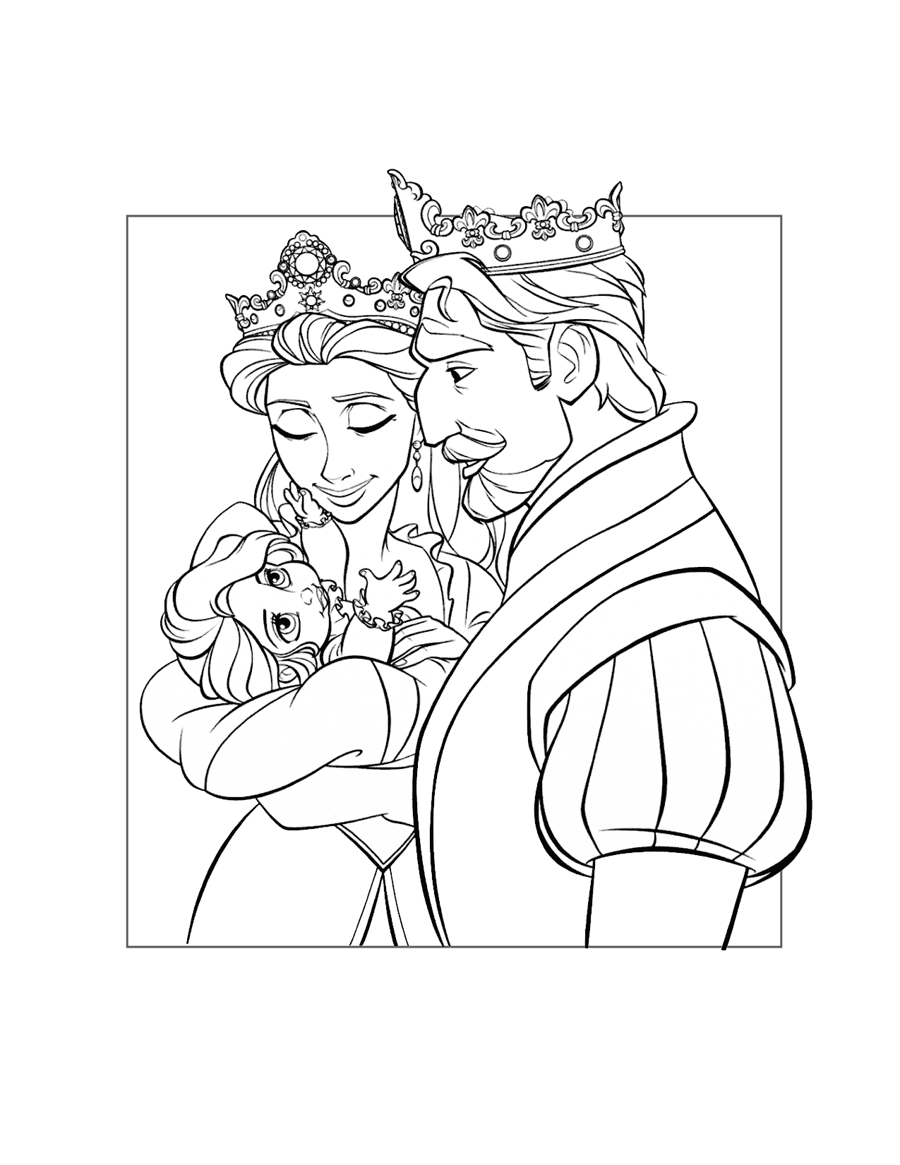 Baby Rapunzel Coloring Page