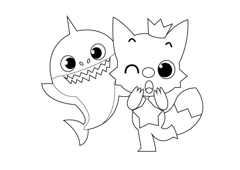 baby shark coloring pages coloringrocks