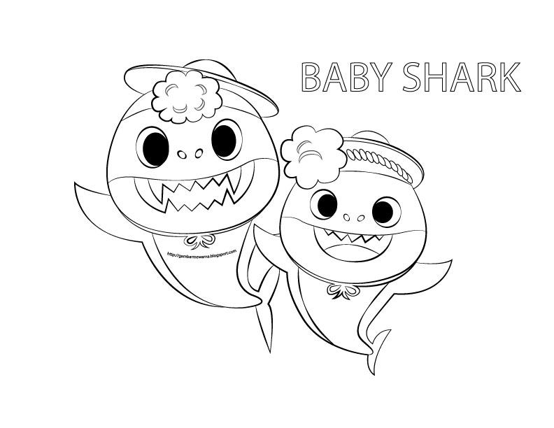 Baby Shark Printable Coloring Page