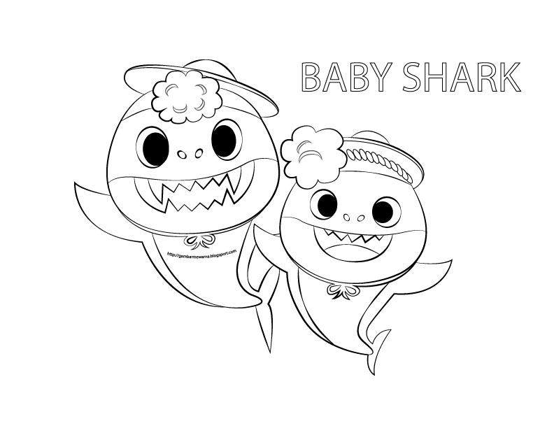 Baby-Shark-Coloring-Page ⋆ coloring.rocks!