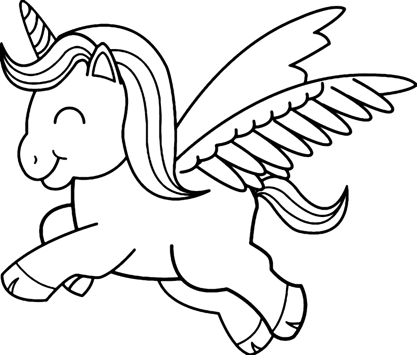 Baby Unicorn With A Heart Coloring Page – coloring.rocks!